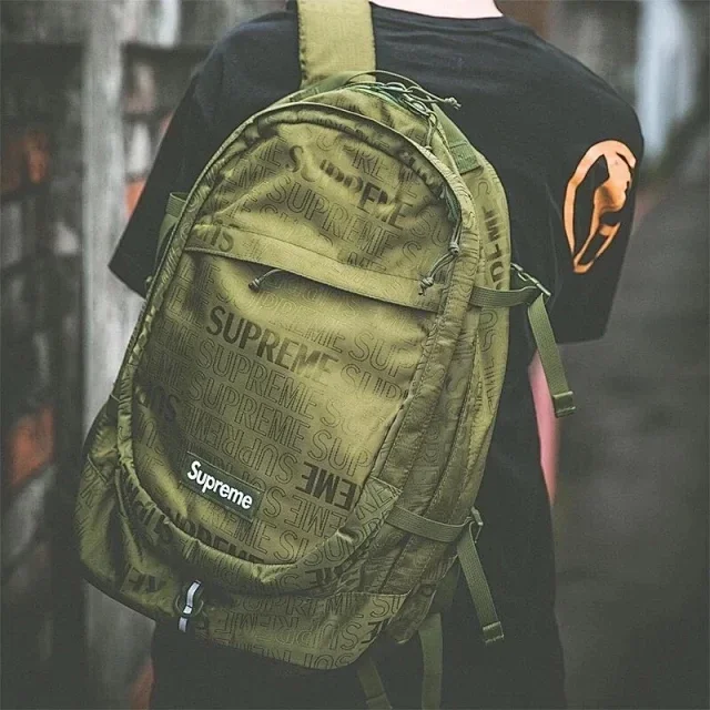 Supreme 19SS 46TH Backpack School Bag Travel Bag Student Sports
