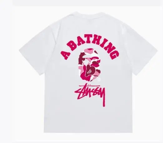 Bape x Stussy Tee — 214 White colorway — USFans Spreadsheet photo