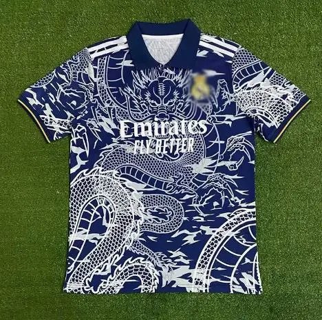 24-25 Napoli Home Soccer Jersey — Real Madrid Blue Dragon colorway — USFans Spreadsheet photo