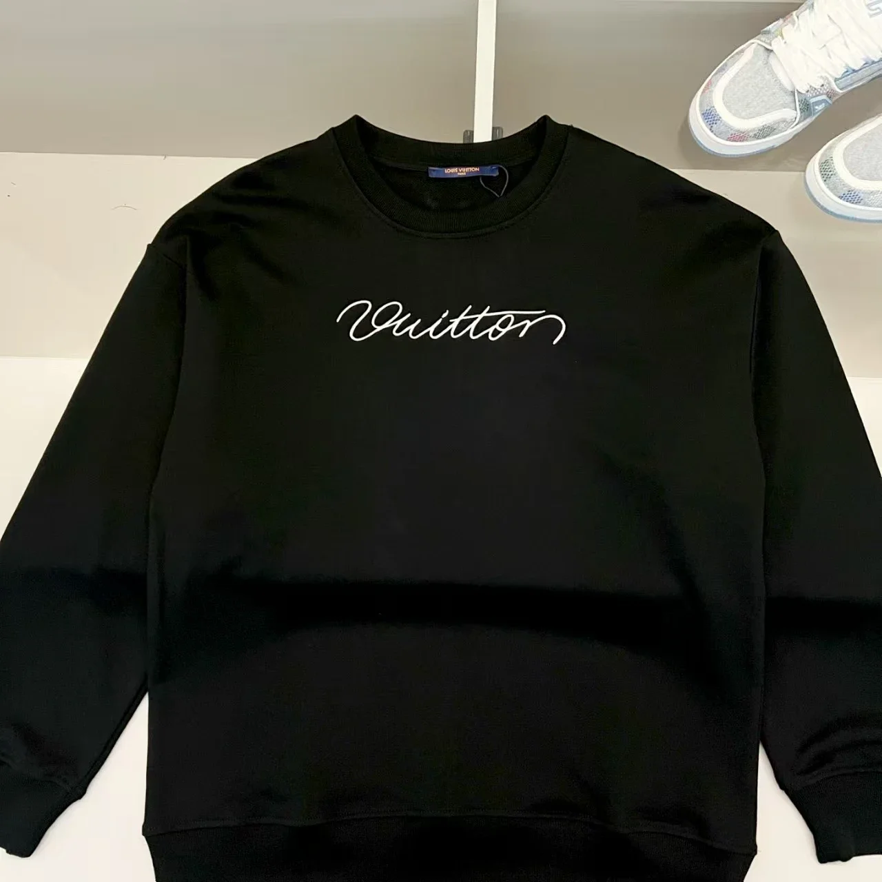 Louis Vuitton Handwritten Script Embroidered Crewneck Sweatshirt - rep longsleeve