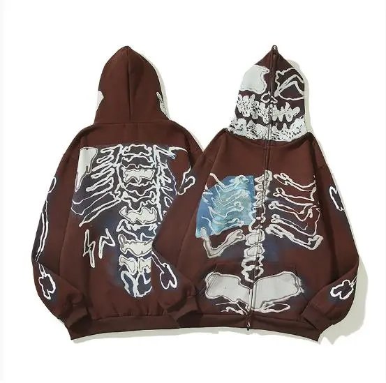 Travis Scott Zip Hoodie — 5523 brown colorway — USFans Spreadsheet photo