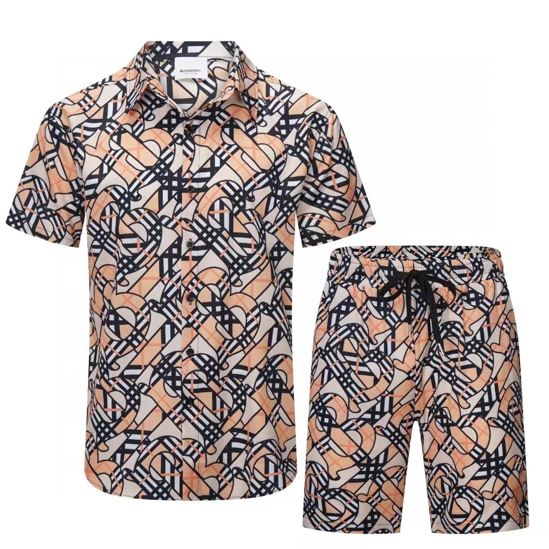 Burberry Beige Shorts Set with Shirt