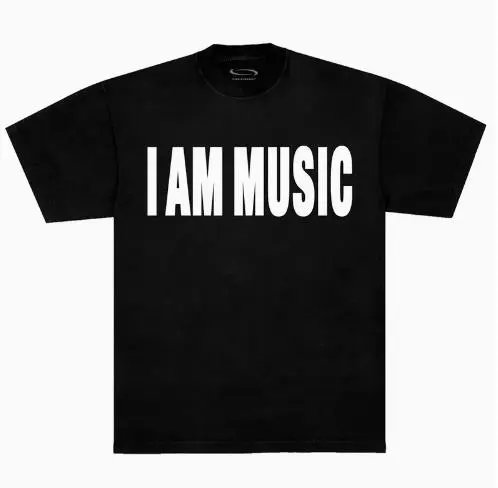 T-Shirt "I Am Music" PlayBoi Carti — Black colorway — USFans Spreadsheet photo