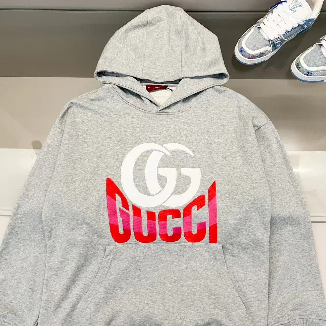 Gucci GG Logo-Print Hoodie