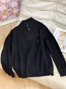 thumbnail for 【DX19】WoolSemi-highKnittedSweater50%Zipper-30Sweater