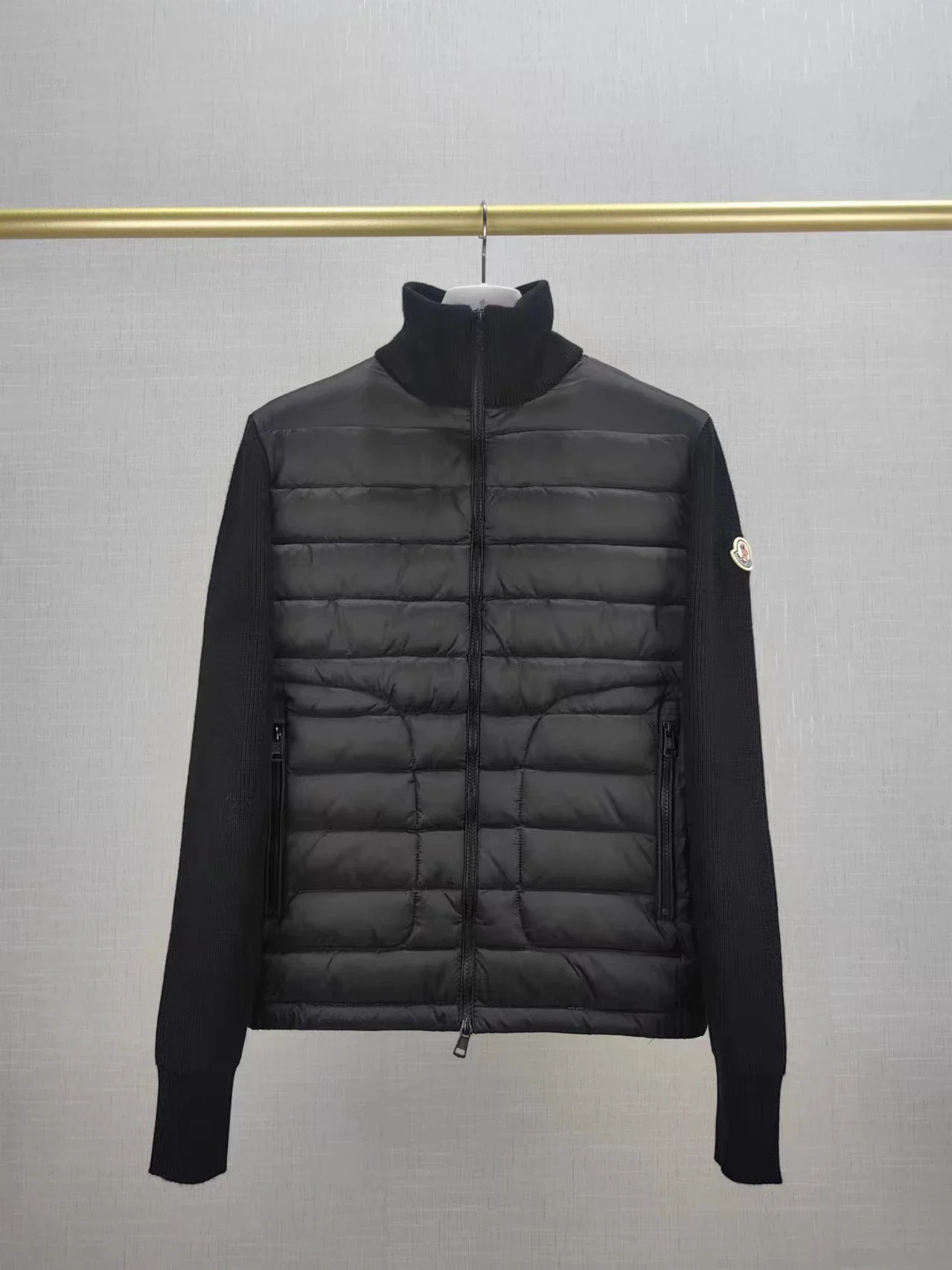 Moncler Cardigan Acolchado de Algodón con Cremallera
