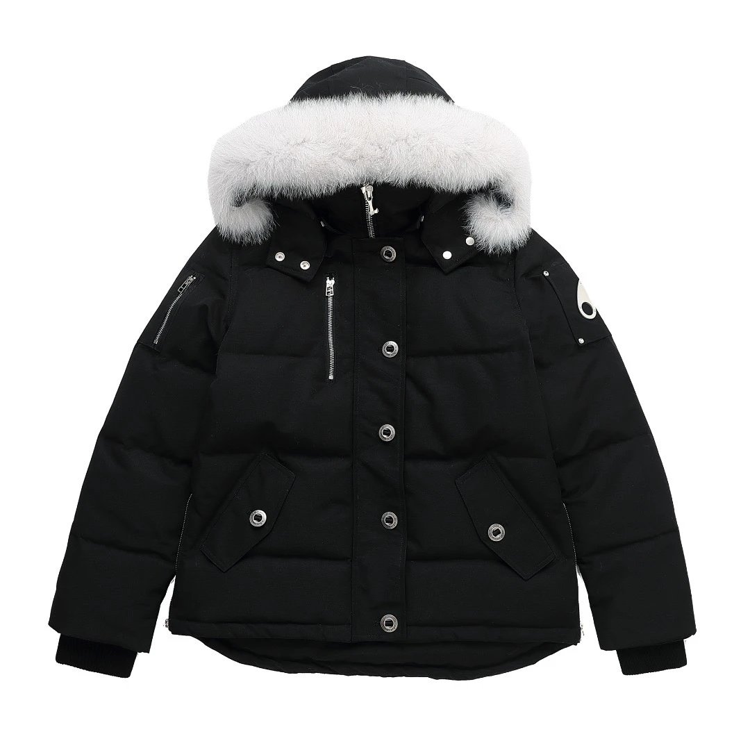 Moose Knuckles Fur Hooded Down Jacket