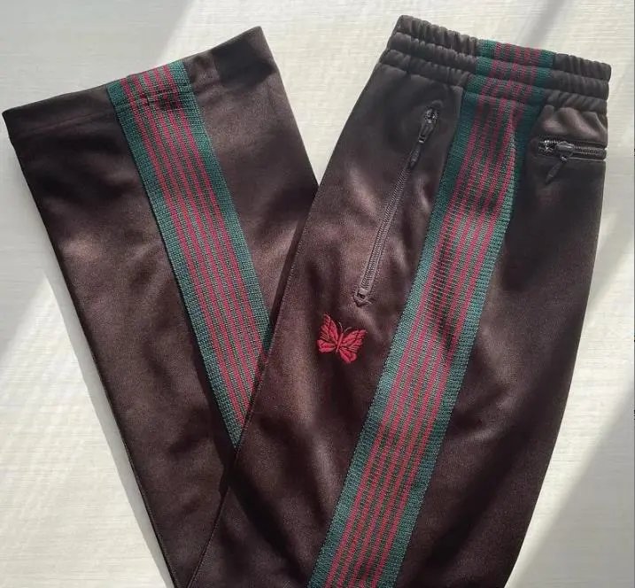 Needles Butterfly Embroidered Side Stripe Track Pants