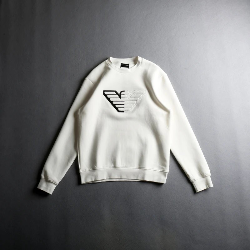 Emporio Armani Large Two-Tone Eagle Logo Crewneck Sweatshirt