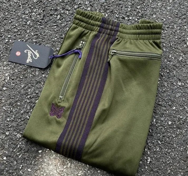 Needles Butterfly Embroidered Side Stripe Track Pants