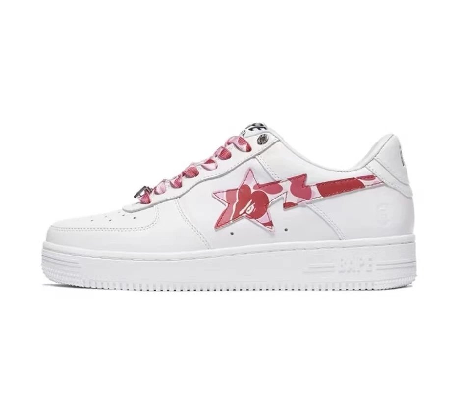 Bapesta Sneakers — White Pink Camo colorway — USFans Spreadsheet photo