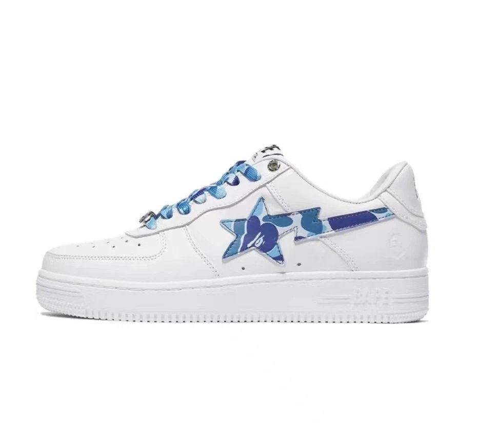 Bapesta Sneakers — White Blue Camo colorway — USFans Spreadsheet photo