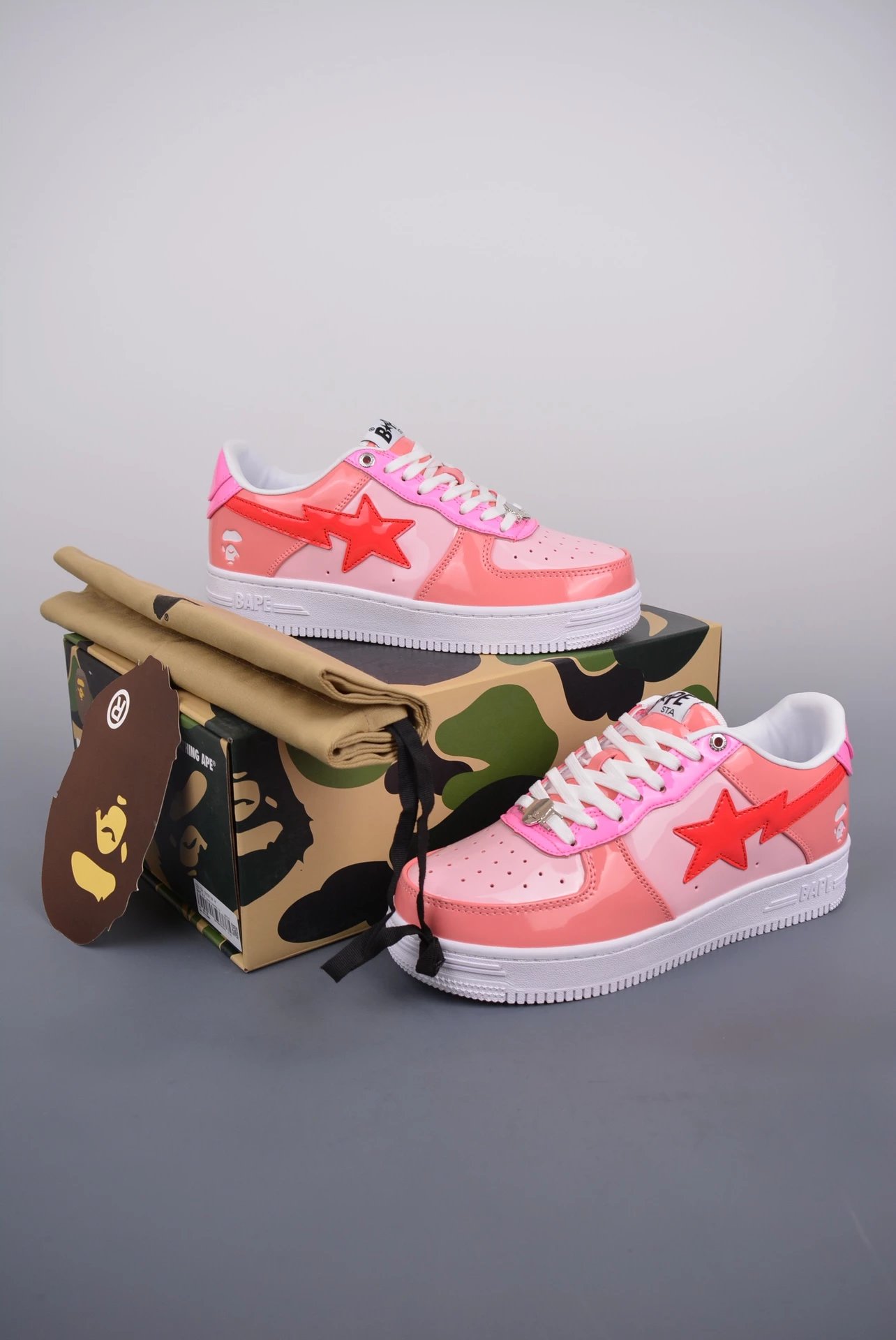Bapesta Sneakers — Honey Peach Powder colorway — USFans Spreadsheet photo