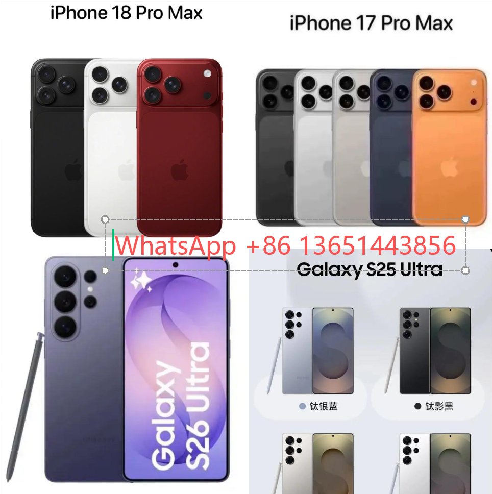 Better quality  iph0ne18-17ProMax+SAMS** s26ultra.Valid serial No.+original box+free phone case