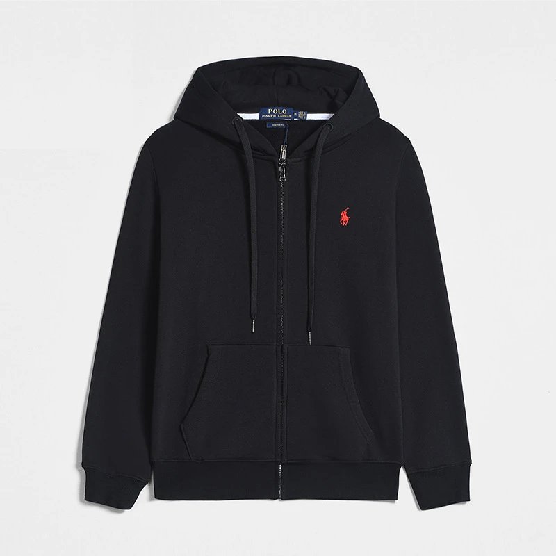 zipper black red