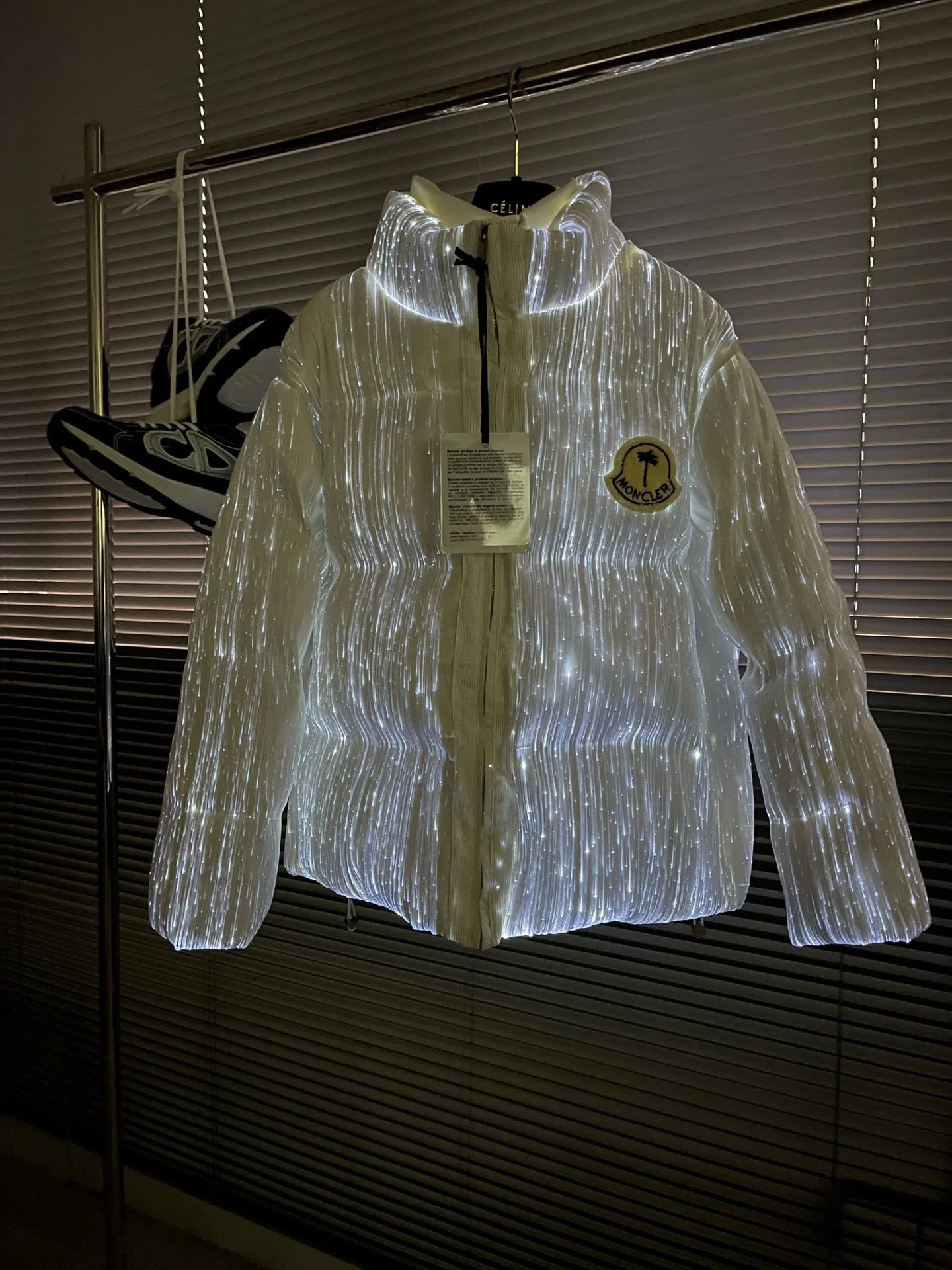 MONCLER Maya 70 × Palm Angels Collaboration Down Jacket with Fiber-Optic Illumination