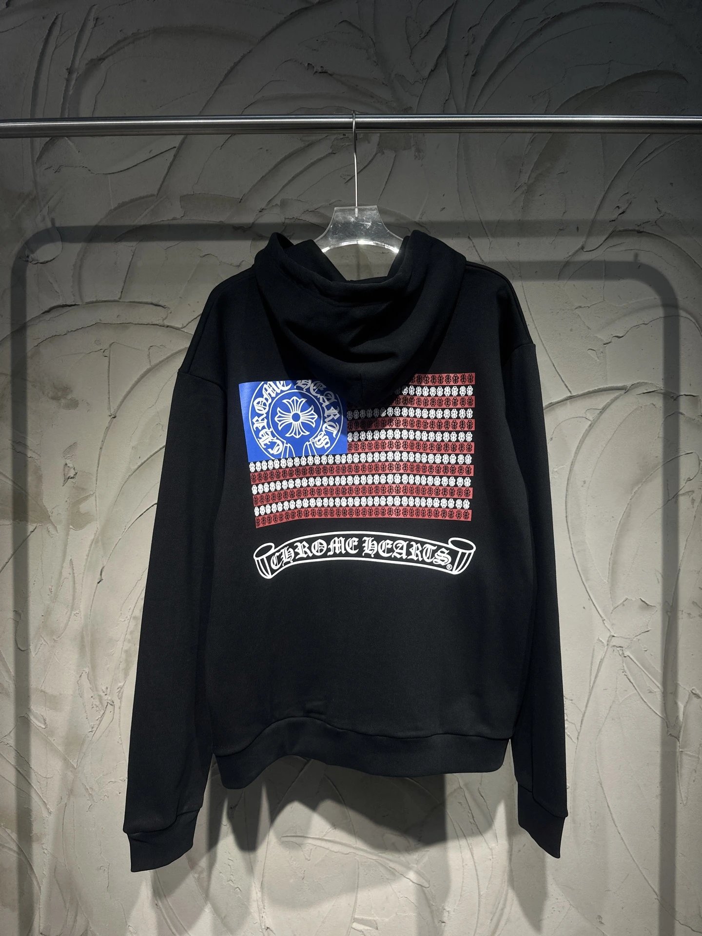 Chrome Hearts Hoodie American Flag Black