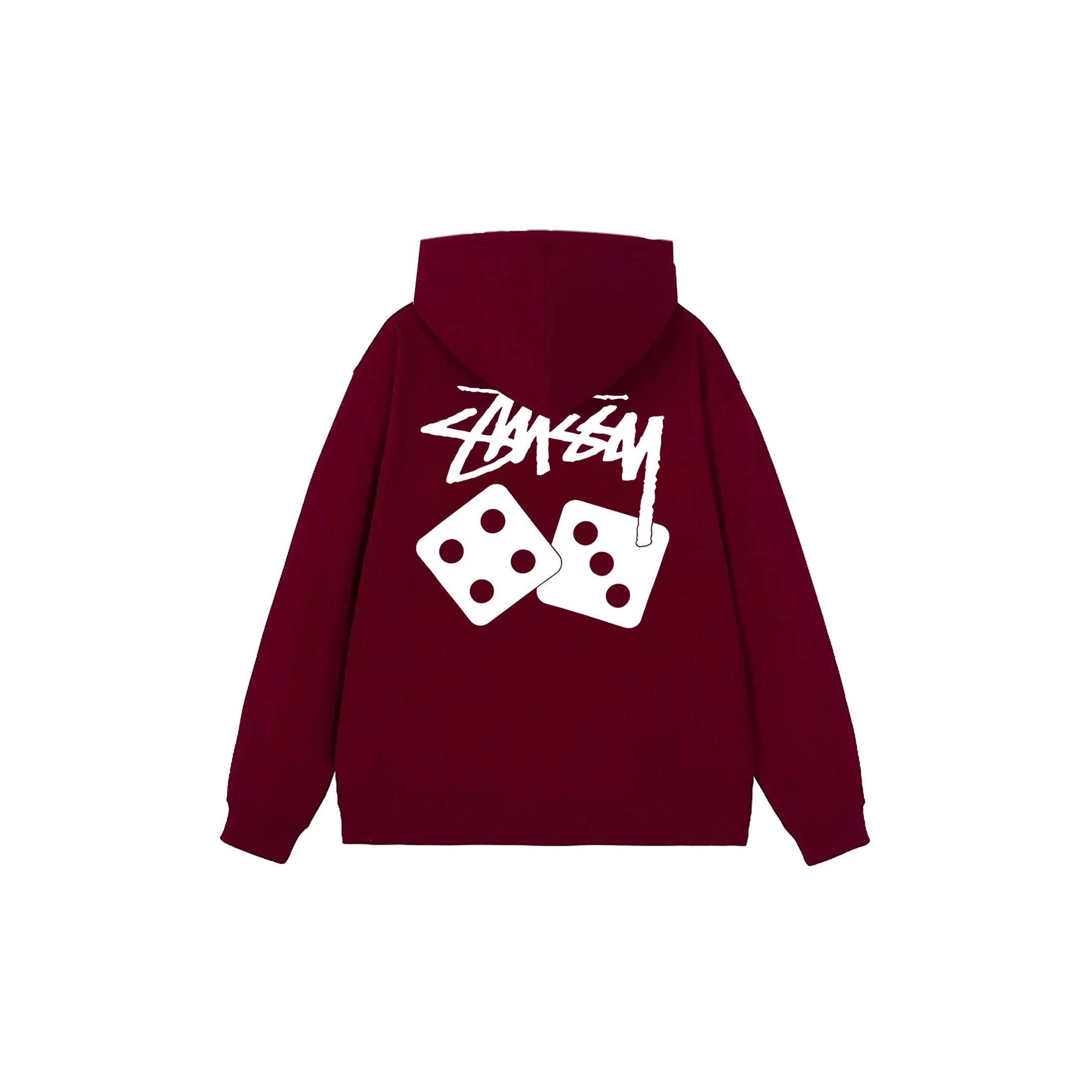 Stussy Hoodie Dice Graphic Burgundy