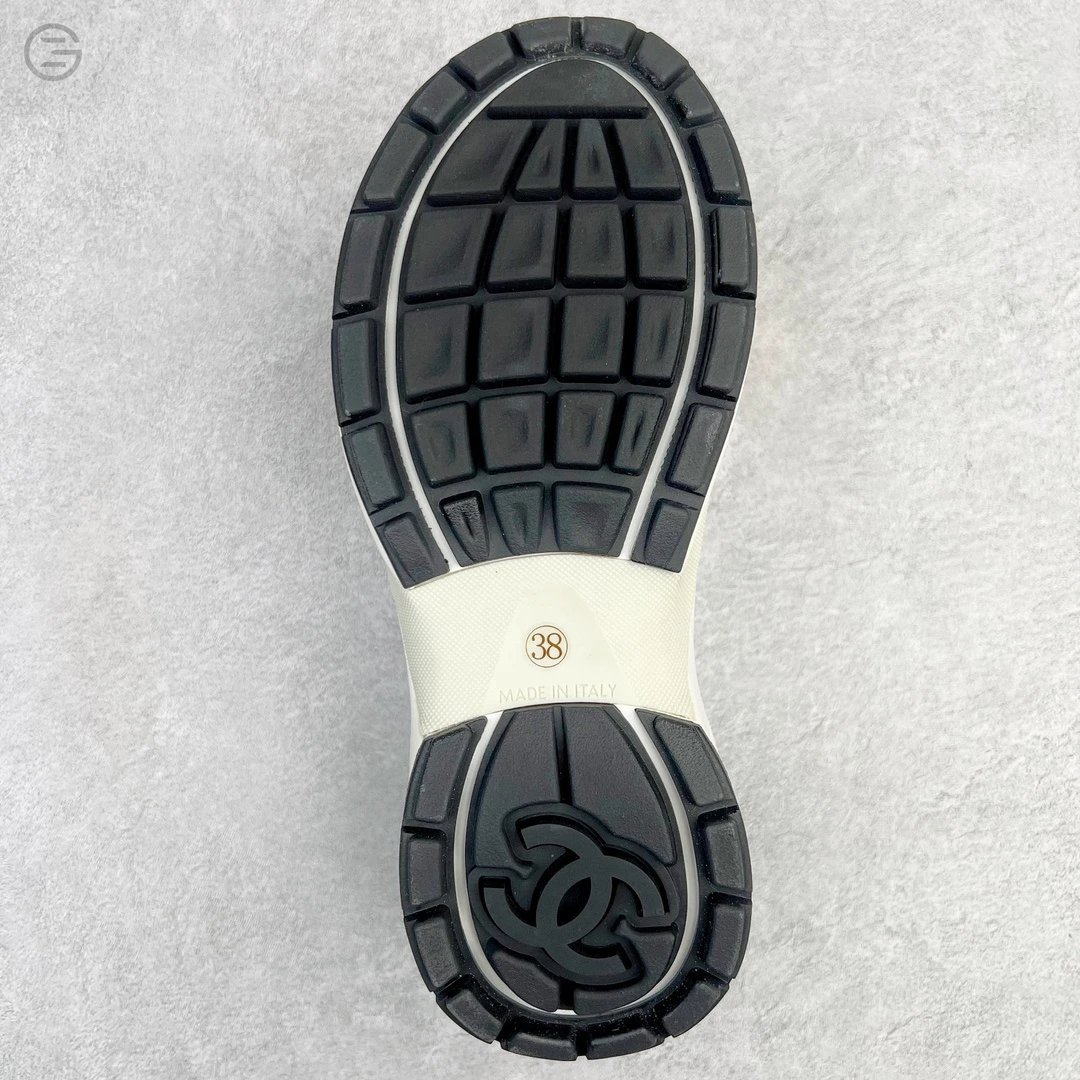 Chanel Runway Sneakers Orange and Brown Mesh Leather Chunky Sneakers - 37