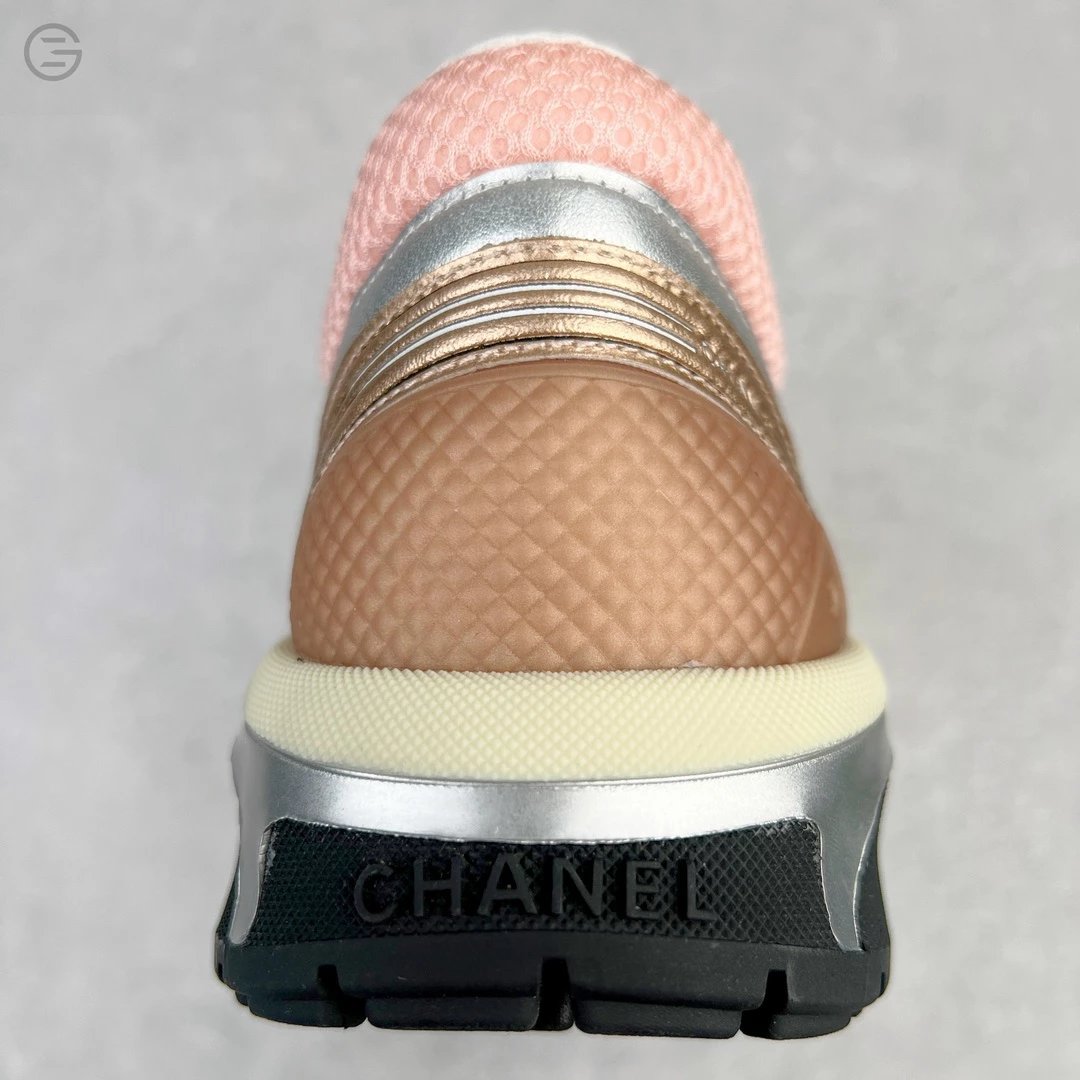 Chanel Runway Sneakers Orange and Brown Mesh Leather Chunky Sneakers - 17