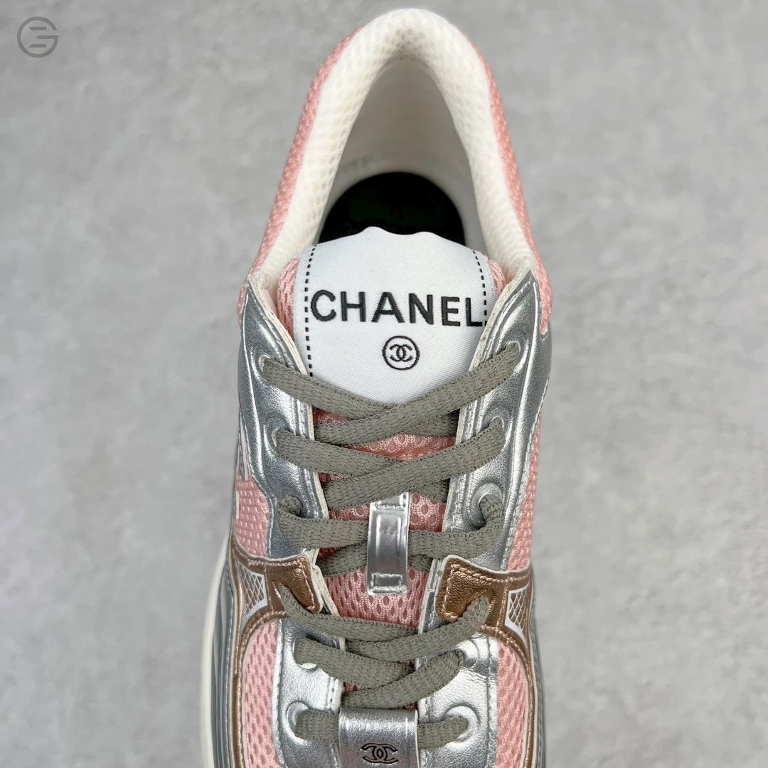 Chanel Runway Sneakers Orange and Brown Mesh Leather Chunky Sneakers - 15