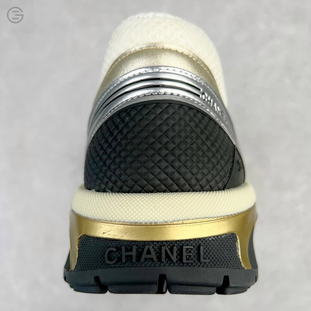 Chanel Runway Sneakers Orange and Brown Mesh Leather Chunky Sneakers - 27