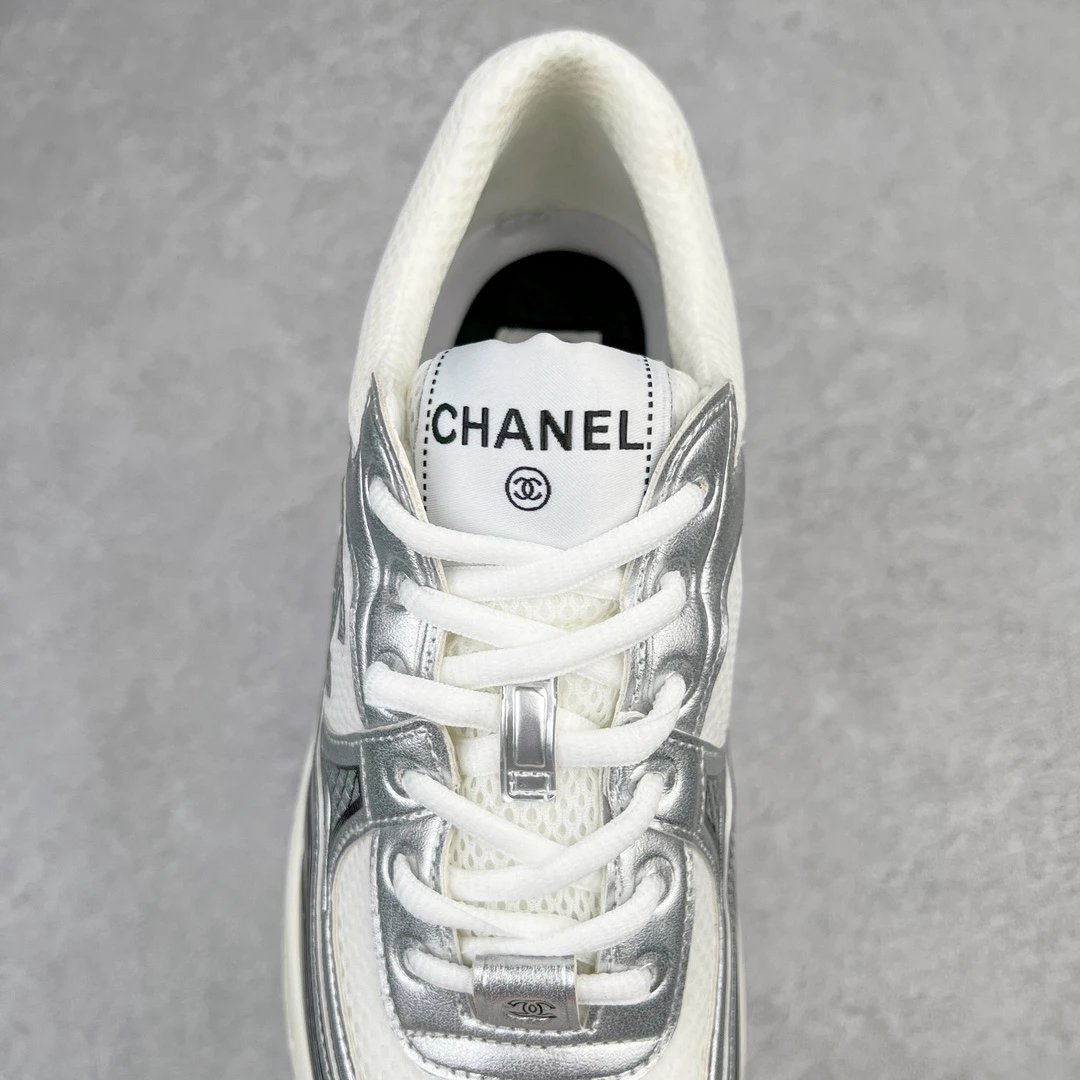Chanel Runway Sneakers Orange and Brown Mesh Leather Chunky Sneakers - 42
