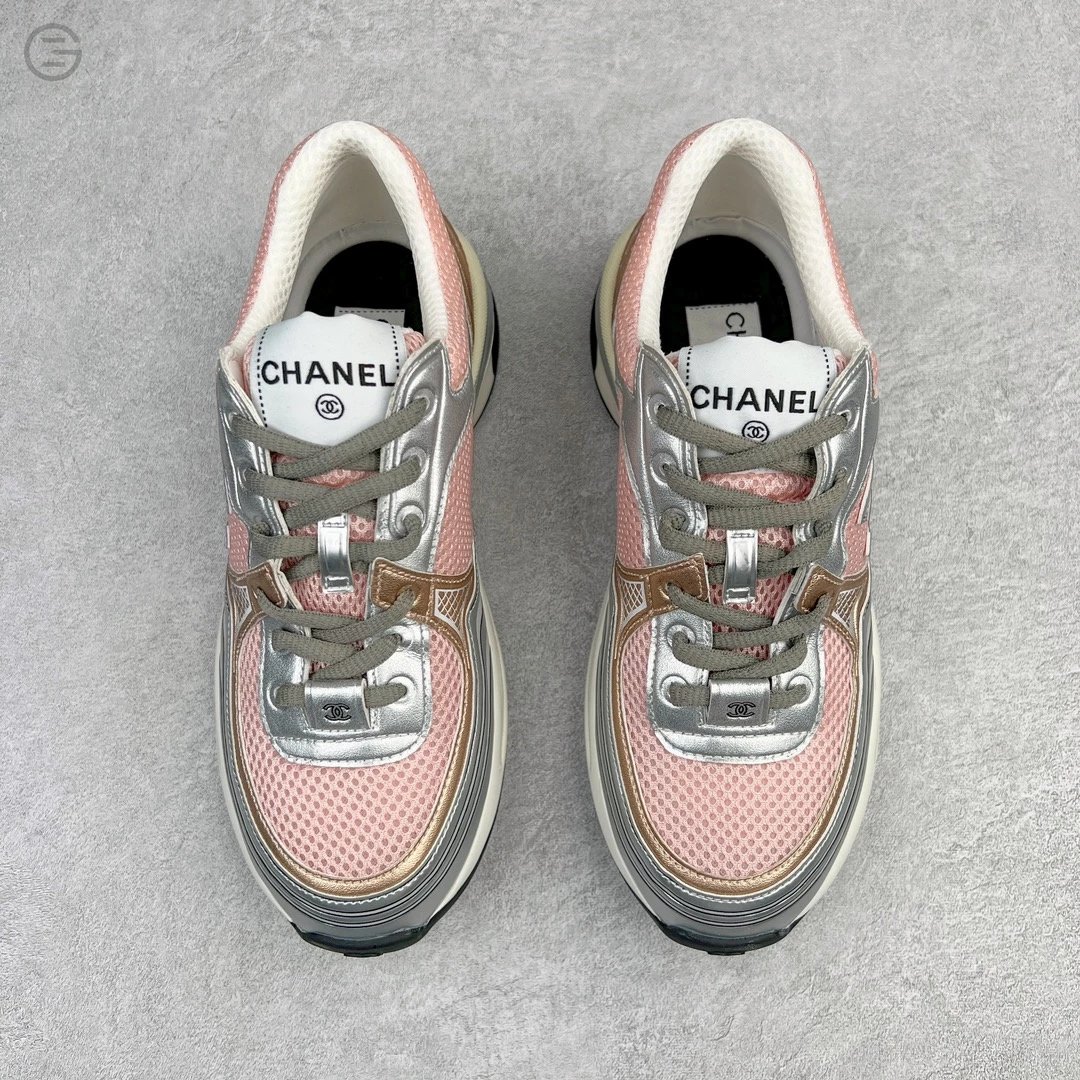 Chanel Runway Sneakers Orange and Brown Mesh Leather Chunky Sneakers - 12