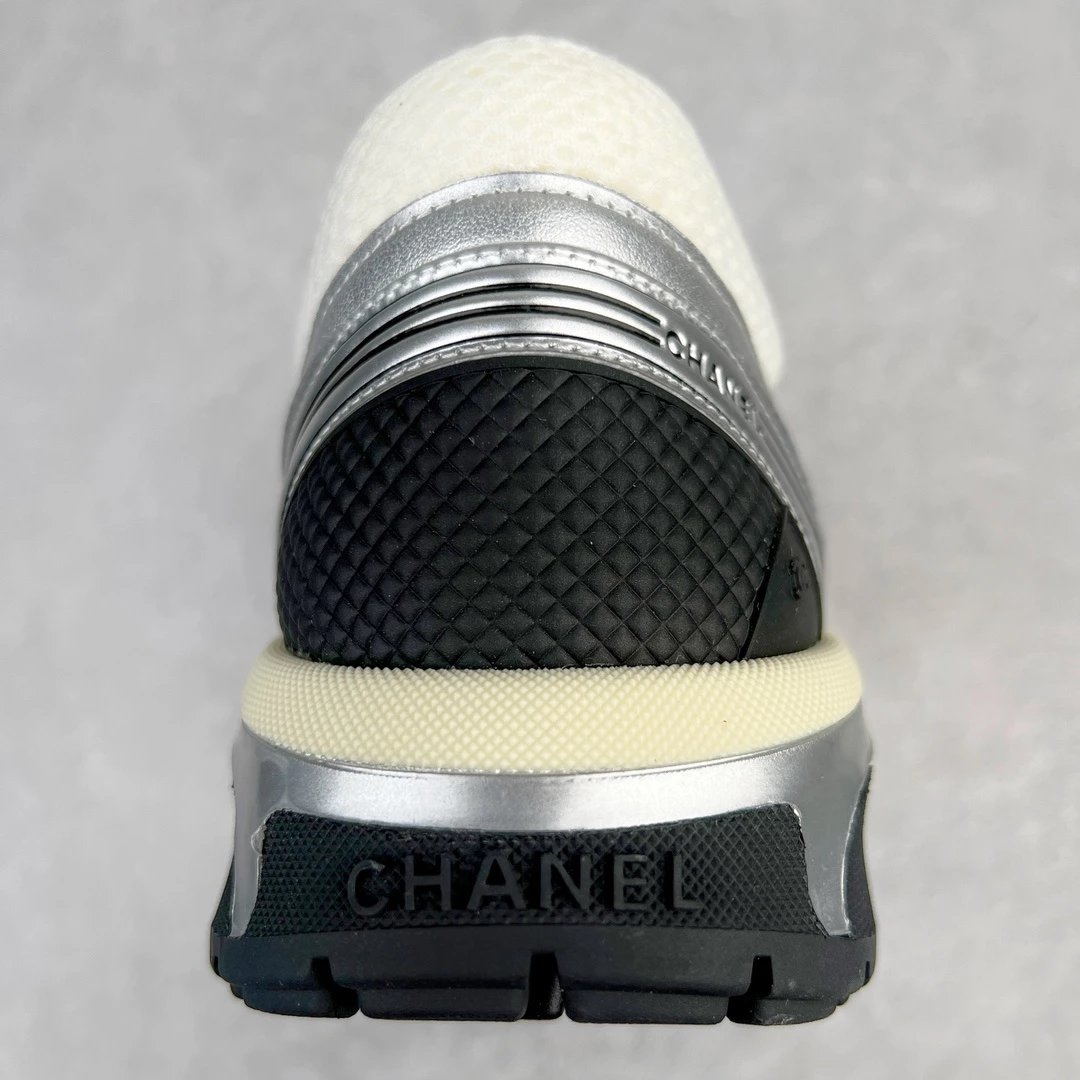 Chanel Runway Sneakers Orange and Brown Mesh Leather Chunky Sneakers - 44