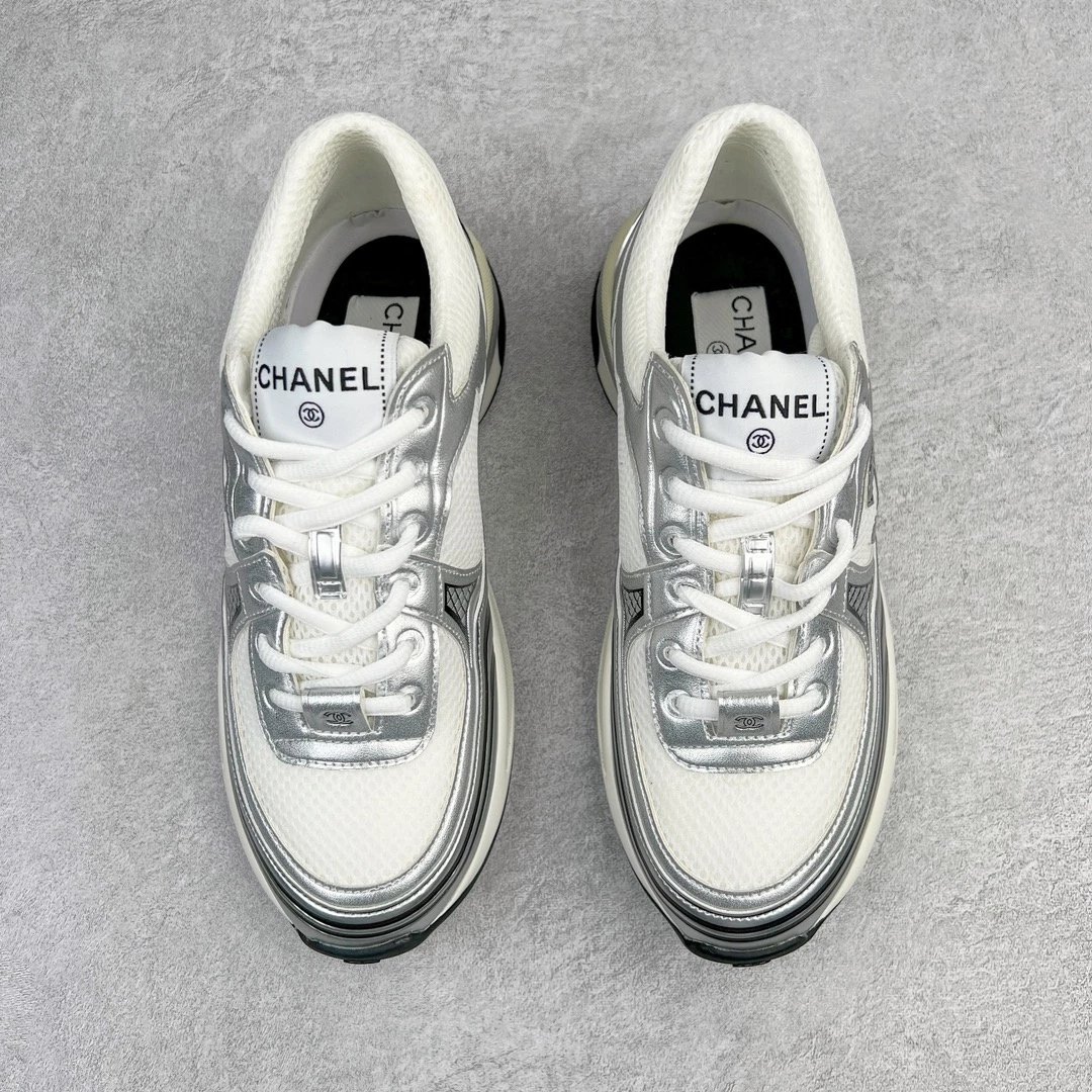 Chanel Runway Sneakers Orange and Brown Mesh Leather Chunky Sneakers - 39