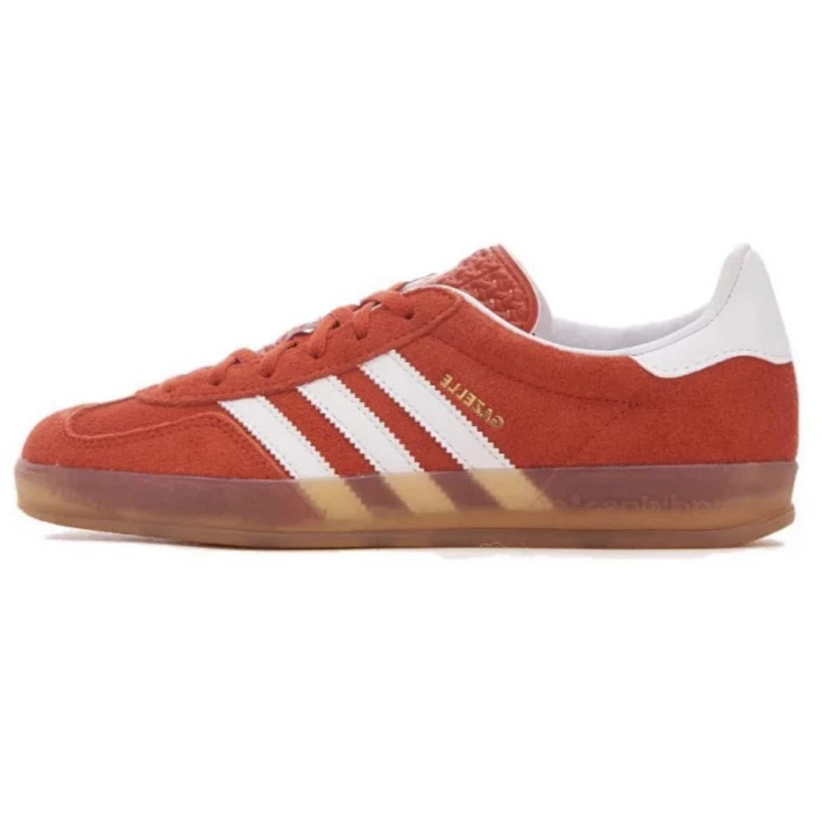 Adidas Originals Gazelle Indoor — Orange white raw rubber bottom HQ8718 colorway — USFans Spreadsheet photo