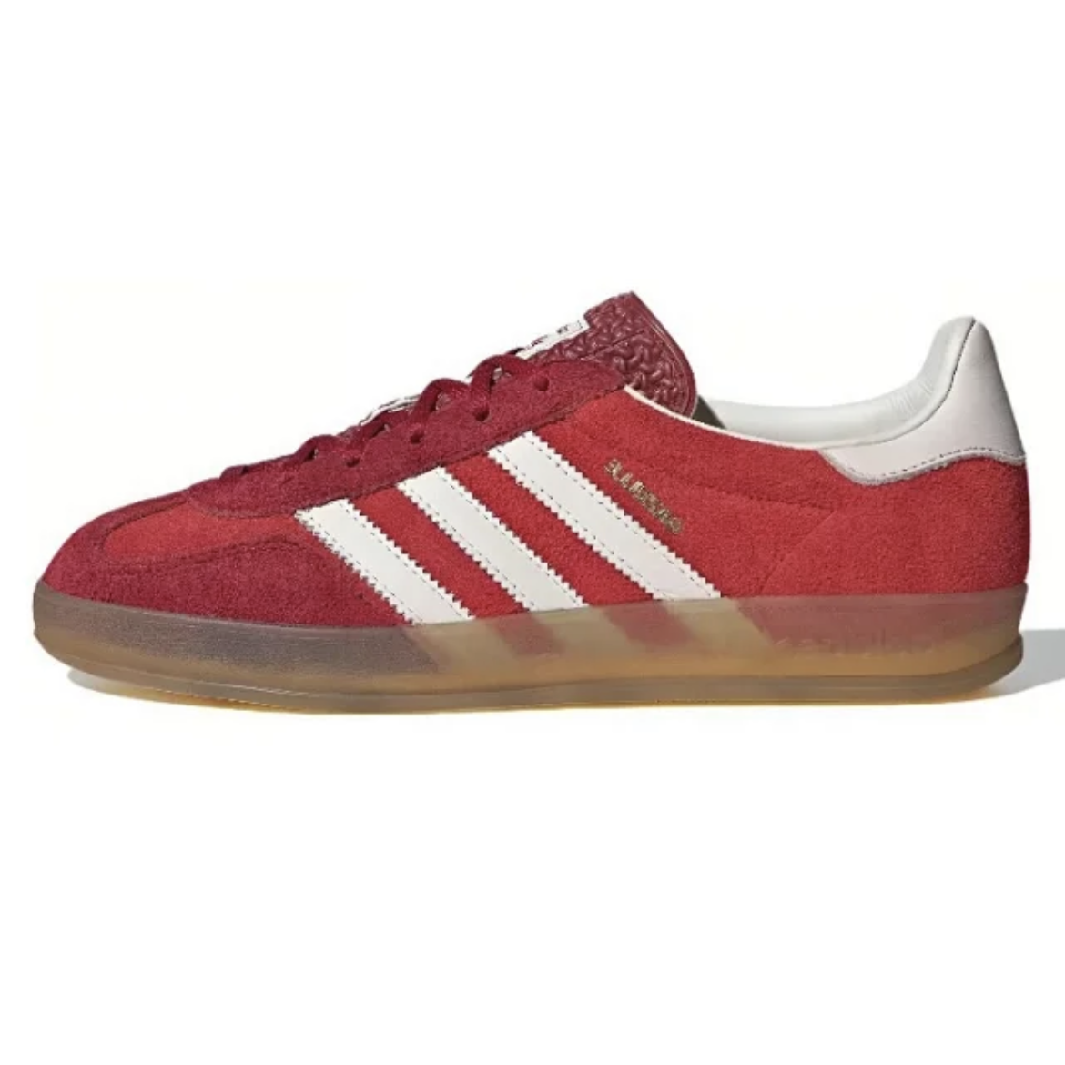 Adidas Originals Gazelle Indoor — Landing red and white raw rubber IE1051 colorway — USFans Spreadsheet photo