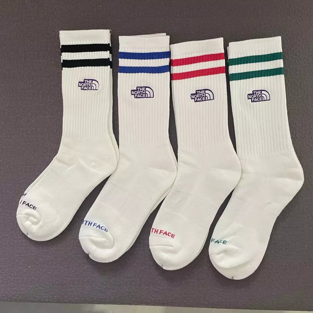 TNF socks towel bottom embroidery sports socks