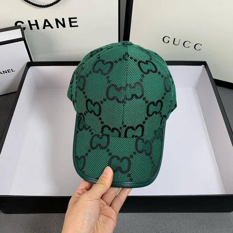 Green Mesh GG Monogram Baseball Cap