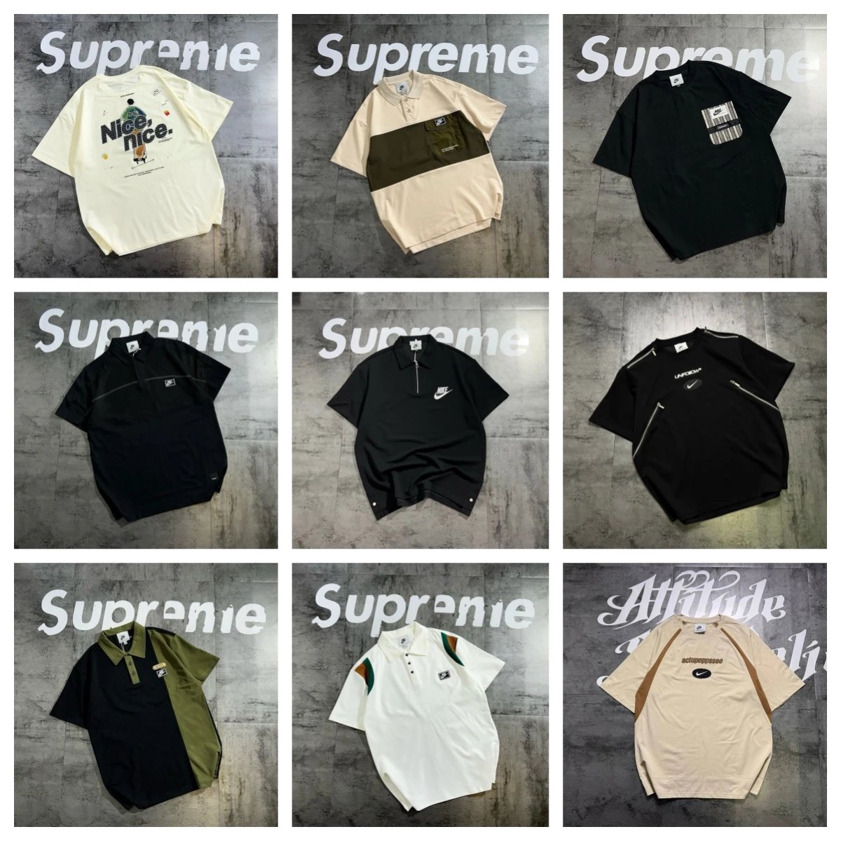 Supreme Polo Shirt Black Casual T-Shirt