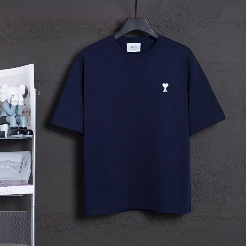 Navy blue white heart