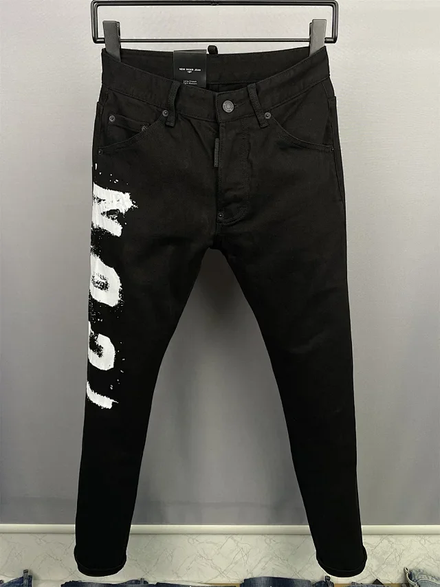 Dsquared2 Jeans Distressed paint-splatter slim-fit product detail image 11