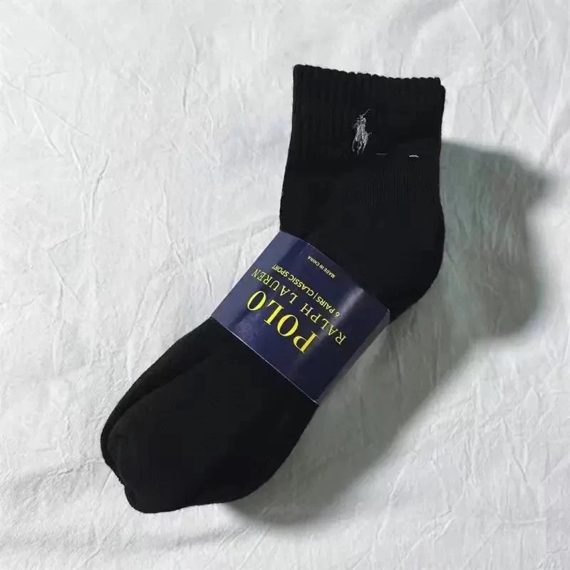 Nike Socks Ribbed crew — RALPH LAUREN Black Mid-Calf Socks (6 Pairs)