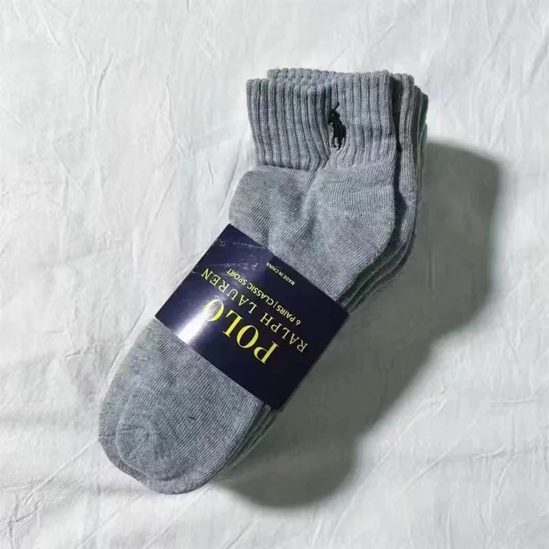 Nike Socks Ribbed crew — RALPH LAUREN Gray Mid-Calf Socks (6 Pairs)