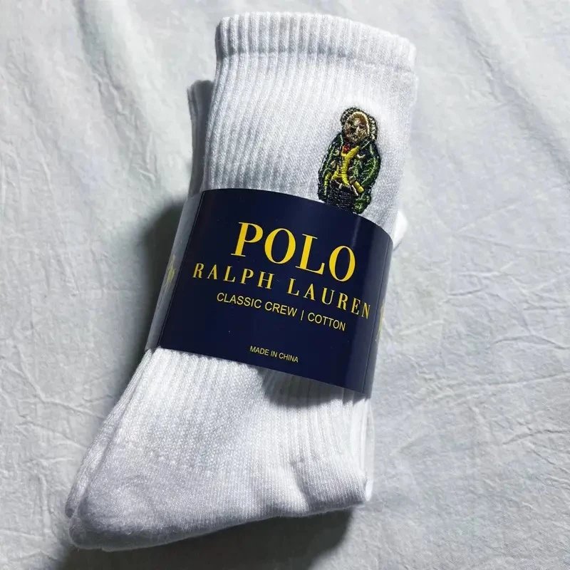 Nike Socks Ribbed crew — RALPH LAUREN white long socks (3 pairs)