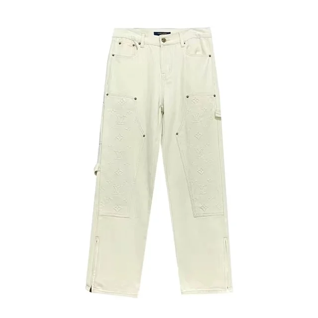 Louis Vuitton Jeans Monogram-embossed cargo with ankle zips product detail image 8