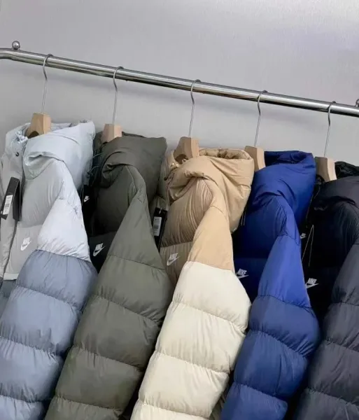 Nike Hooded Down Jacket Army Green Outerwear - 10