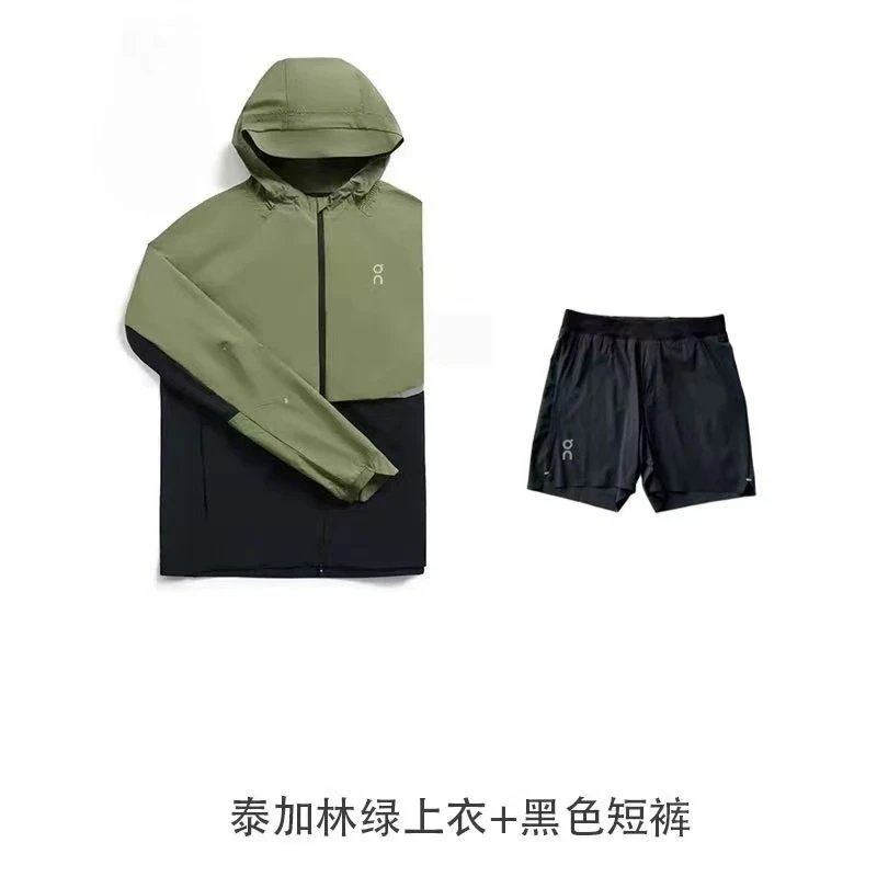 Tagarin green top+black shorts