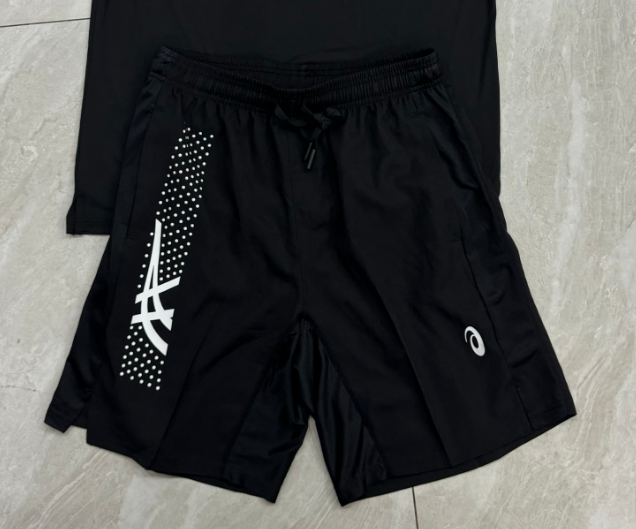 black shorts