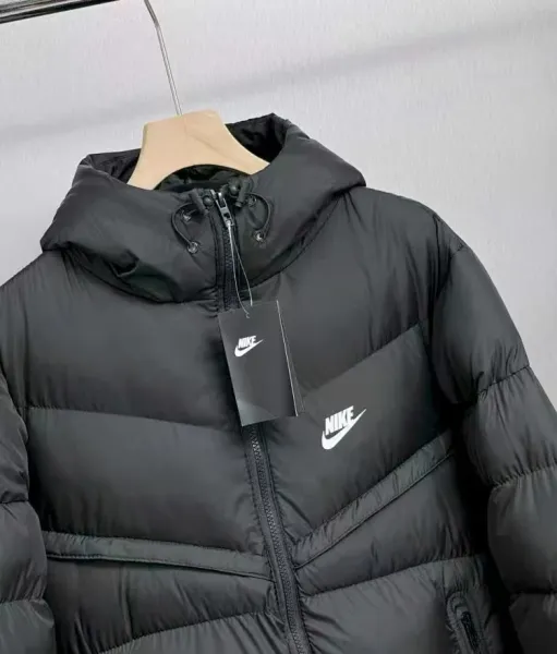Nike Hooded Down Jacket Army Green Outerwear - 12