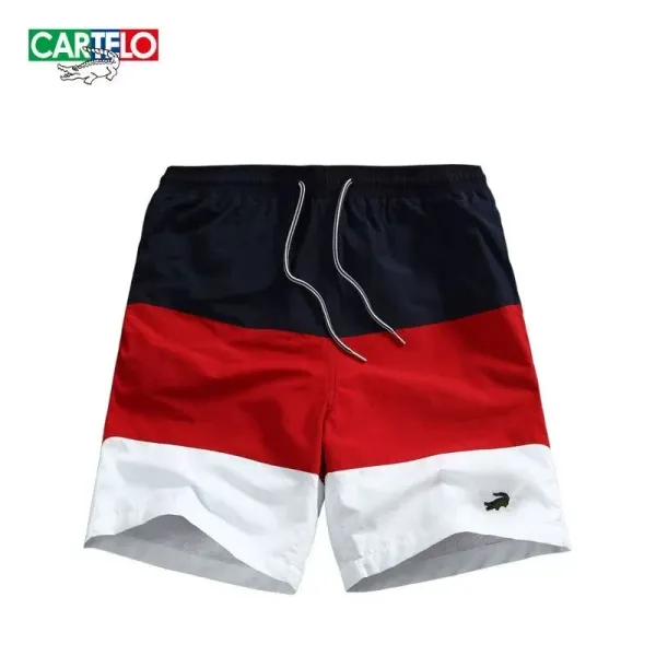 Lacoste Color-Block Swim Shorts Navy Red White - 1