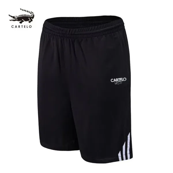Cartelo Sport Shorts Black with White Stripes - 1