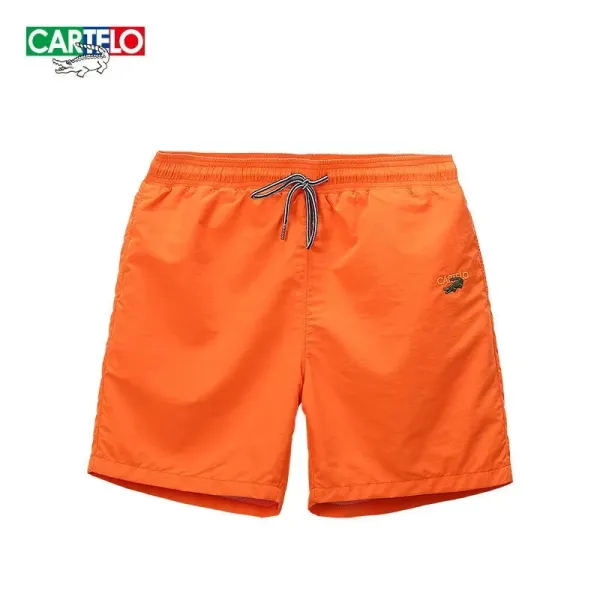 Cartelo Crocodile Logo Orange Swim Shorts - 1