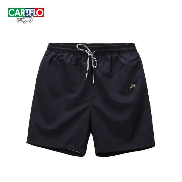 Cartelo Crocodile Embroidered Swim Shorts Navy - 1
