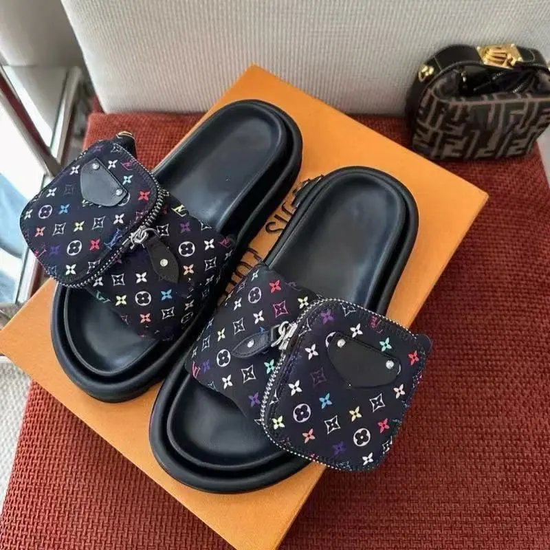 Louis Vuitton Multicolor Monogram Slide Sandals
